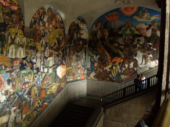 Entrée du Palacio nacional par Diego Rivera