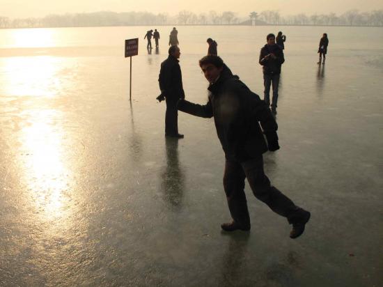 Lac Kunming gelé
